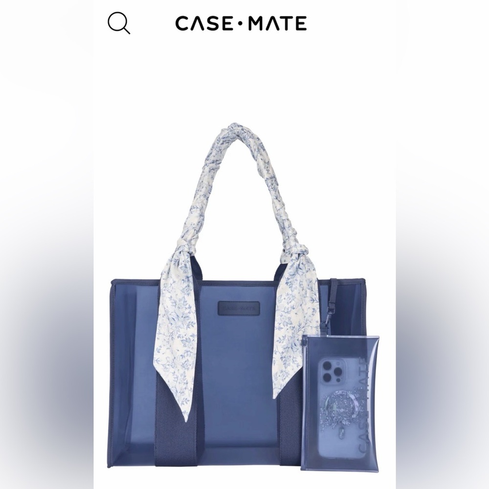 NWT Navy Case Mate Bag jelly bag with water proof phone case